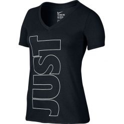 Nike Koszulka Dri-FIT Just Do It V-Neck czarna r. XS (729765 010). Czarne bluzki damskie Nike, xs. Za 82,48 zł.