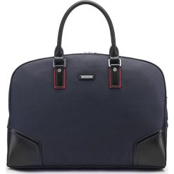 Torba podróżna. Niebieskie torby podróżne Wittchen, w paski, z poliesteru, eleganckie. W wyprzedaży za 389,90 zł.