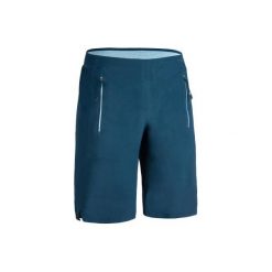 Spodenki fitness kardio FST120 męskie. Niebieskie spodenki sportowe męskie DOMYOS, s, bez wzorów, z elastanu, na fitness i siłownię. Za 99,99 zł.