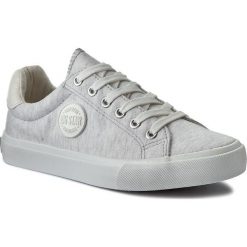 Tenisówki BIG STAR - W274944 Lt. Grey. Szare półbuty damskie marki BIG STAR, bez wzorów, z gumy, retro, bez obcasa, na płaskiej podeszwie, bez zapięcia. Za 99,00 zł.