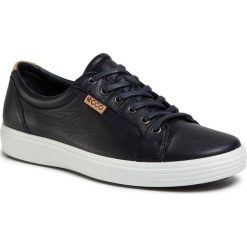Sneakersy ECCO - Soft 7 M 43000451056 Marine/Powder. Niebieskie sneakersy męskie ecco, bez wzorów, ze skóry, marine, bez zapięcia. W wyprzedaży za 399,00 zł.