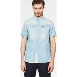 G-Star Raw - Koszula. Szare koszule męskie G-Star RAW, m, bez wzorów, z bawełny, klasyczne, z klasycznym kołnierzykiem, z długim rękawem. W wyprzedaży za 139,90 zł.