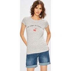 Tally Weijl - Top. Czarne bluzki damskie TALLY WEIJL, s, bez wzorów, z elastanu, z okrągłym kołnierzem. W wyprzedaży za 29,90 zł.