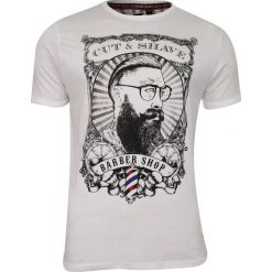 Biały Barberowy Bawełniany T-Shirt Męski -Brave Soul- Koszulka, Krótki Rękaw, Brodacz, Fryzjer TSBRSSS20COMBBwhite. Białe koszulki męskie Brave Soul, na lato, m, z nadrukiem, z bawełny, casualowe, bez kołnierzyka, krótkie. Za 35,00 zł.
