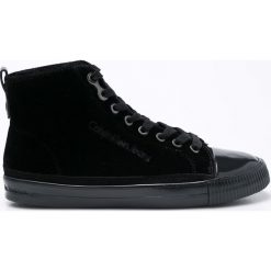 Calvin Klein Jeans - Trampki Debby. Czarne trampki i tenisówki damskie marki Calvin Klein Jeans, z jeansu, na sznurówki. W wyprzedaży za 299,90 zł.