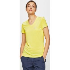 Jack Wolfskin - Top. Żółte bluzki damskie Jack Wolfskin, s, bez wzorów, z poliesteru, bez kołnierzyka. W wyprzedaży za 89,90 zł.
