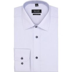 Koszula bexley 2625 długi rękaw custom fit niebieski. Niebieskie koszule męskie marki Recman, m, bez wzorów, bez kołnierzyka, z długim rękawem. Za 89,99 zł.