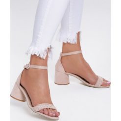 Beżowe Sandały Danceaholic. Brązowe sandały damskie vices, bez wzorów, bez obcasa, na obcasie, ze sprzączką. Za 89,99 zł.