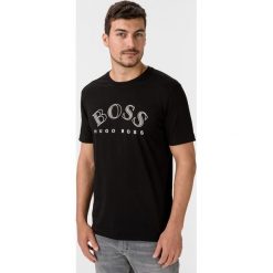 BOSS Koszulka Czarny. Czarne podkoszulki męskie Boss, l, z nadrukiem, z bawełny, bez kołnierzyka, krótkie. Za 223,95 zł.