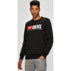 Diesel - Bluza. Czarne bluzy męskie Diesel, s, z nadrukiem, z bawełny, z okrągłym kołnierzem, bez rękawów, bez kaptura. W wyprzedaży za 359,90 zł.