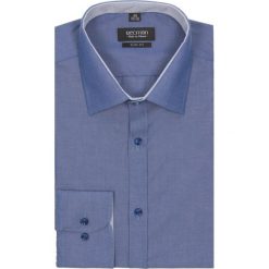 Koszule męskie na spinki: koszula bexley 1983 długi rękaw slim fit granatowy