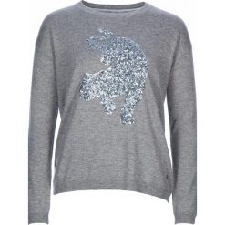 Sweter "Liz" w kolorze szarym. Szare swetry damskie BRAX, bez wzorów, z wełny, bez rękawów, bez kaptura. W wyprzedaży za 249,95 zł.