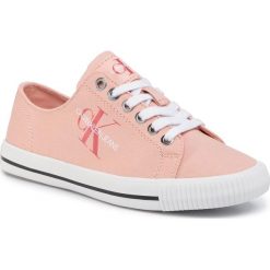 Tenisówki CALVIN KLEIN JEANS - Diamante B4R0896 Light Peony. Pomarańczowe półbuty damskie Calvin Klein Jeans, bez wzorów, z jeansu, bez zapięcia. Za 379,00 zł.