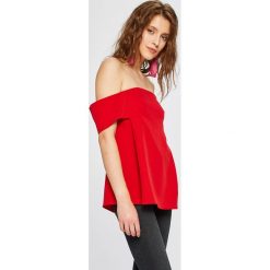 Missguided - Top. Czerwone bluzki damskie marki Missguided, bez wzorów, z elastanu, bez kołnierzyka. W wyprzedaży za 139,90 zł.