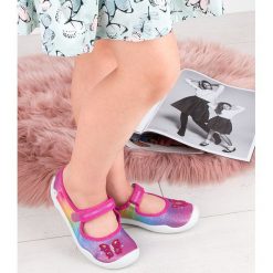 Tenisówki dziecięce Befado 114X335 Tęczowe. Trampki dziewczęce Befado, bez wzorów, z tkaniny, bez zapięcia. Za 44,50 zł.