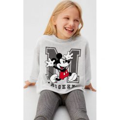 Mango Kids - Bluza dziecięca 110 - 164 cm. Szare bluzy dziewczęce Mango Kids, z nadrukiem, z bawełny, bez rękawów, bez kaptura. Za 79,90 zł.