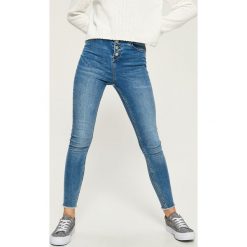 Jeansy skinny high waist - Niebieski. Niebieskie jeansy damskie Sinsay, z jeansu, z podwyższonym stanem. W wyprzedaży za 59,99 zł.