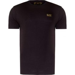T-shirt EA7 EMPORIO ARMANI. Czarne t-shirty męskie EA7 Emporio Armani, bez wzorów, z bawełny, eleganckie, z okrągłym kołnierzem. W wyprzedaży za 250,00 zł.