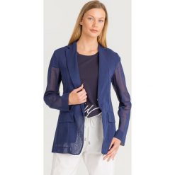 ŻAKIET ZANZERO Sportmax Code. Niebieskie marynarki damskie Sportmax Code, z aplikacjami, z bawełny. Za 800,00 zł.