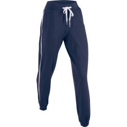 Spodnie sportowe, długie, Level 1 bonprix ciemnoniebieski. Szare spodnie sportowe damskie marki DOMYOS, z bawełny. Za 74,99 zł.