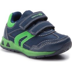 Sneakersy GEOX - B Pavlis B. A B841RA 050FU C4248 Navy/Green. Niebieskie trampki chłopięce Geox, bez wzorów, ze skóry ekologicznej, na rzepy. W wyprzedaży za 89,00 zł.