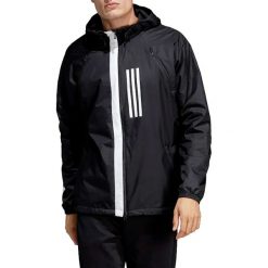 Adidas ID WND Jacket DZ0052. Czarne kurtki męskie Adidas, m, bez wzorów, z poliesteru, bez kaptura. W wyprzedaży za 269,99 zł.