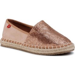 Espadryle BIG STAR - DD274A145 Gold. Żółte espadryle damskie BIG STAR, bez wzorów, ze skóry ekologicznej, bez obcasa, na płaskiej podeszwie. Za 99,00 zł.
