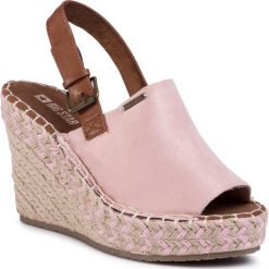 Espadryle BIG STAR - FF274984 Pink. Różowe espadryle damskie BIG STAR, bez wzorów, ze skóry ekologicznej, bez obcasa, na obcasie. Za 139,00 zł.