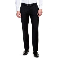 Spodnie MARCO 15-05SB. Czarne spodnie męskie marki Giacomo Conti, do pracy, m, bez wzorów, z wełny, eleganckie. Za 599,00 zł.