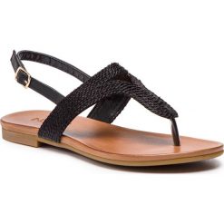 Sandały INUOVO - 101069 Black. Czarne klapki damskie marki Inuovo, bez wzorów, ze skóry ekologicznej, bez obcasa, na obcasie. Za 259,00 zł.