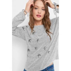 Koszulka z haftem. Szare t-shirty damskie Orsay, xs, z haftami, z dzianiny. Za 69,99 zł.