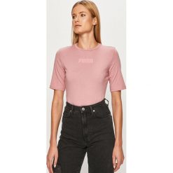 Puma - T-shirt. Białe bluzki damskie Puma, s, bez wzorów, z bawełny, casualowe, z okrągłym kołnierzem, z krótkim rękawem. Za 99,90 zł.