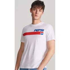 T-shirt Pepsi - Biały. Białe t-shirty męskie Reserved, s, bez wzorów, bez kołnierzyka. Za 49,99 zł.