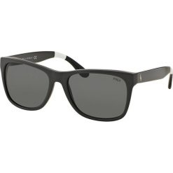 Polo Ralph Lauren - Okulary. Czarne okulary przeciwsłoneczne męskie marki Polo Ralph Lauren, z acetatu, prostokątne. W wyprzedaży za 439,90 zł.