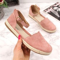 Sandały damskie espadryle różowe S.Barski - różowy. Różowe espadryle damskie S.barski, bez wzorów, bez obcasa. Za 55,00 zł.