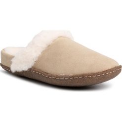 Kapcie SOREL - Nakiska Slide II NL3655 British Tan/Natural 265. Brązowe klapki damskie Sorel, bez wzorów, ze skóry, bez obcasa. W wyprzedaży za 179,00 zł.