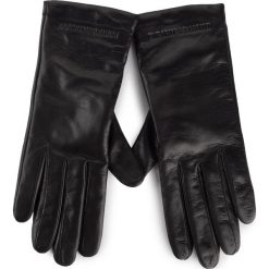 Rękawiczki Damskie EMPORIO ARMANI - 634063 9A200 00020 S BLA. Czarne rękawiczki damskie Emporio Armani, bez wzorów, ze skóry. Za 559,00 zł.