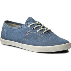 Tenisówki GANT - New Haven 14538592 Vintage Blue G66. Niebieskie półbuty damskie GANT, bez wzorów, z gumy, vintage, bez obcasa, na płaskiej podeszwie, bez zapięcia. W wyprzedaży za 149,00 zł.