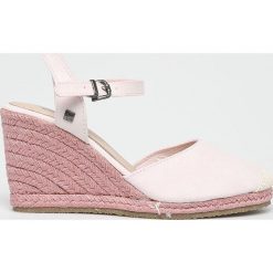 Big Star - Espadryle. Różowe koturny damskie BIG STAR, bez wzorów, z materiału, bez obcasa, na obcasie. W wyprzedaży za 79,90 zł.