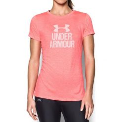 Topy sportowe damskie: Under Armour Koszulka damska Tech Crew- Graphic Twist różowa r. S (1298411-963)