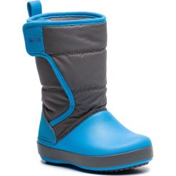 Śniegowce CROCS - Logepoint Snow Boot K 204660 Siate Grey/Ocean. Szare śniegowce dziewczęce Crocs, bez zapięcia. W wyprzedaży za 179,00 zł.