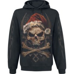 Spiral Rock Santa Bluza z kapturem czarny. Czarne bluzy męskie z kapturem marki Spiral, m, z nadrukiem. Za 164,90 zł.