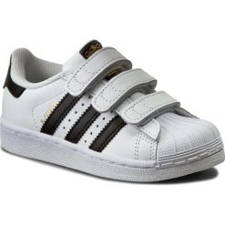 Buty adidas - Superstar Foundation CF C B26070 Ftwwht/Cblack/Ftwwht. Białe półbuty dziewczęce Adidas, na rzepy. Za 249,00 zł.