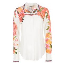 Desigual Koszula Damska Laurene M Biały. Białe koszule damskie Desigual, m, bez wzorów, z materiału, bez kołnierzyka, bez rękawów. W wyprzedaży za 221,00 zł.