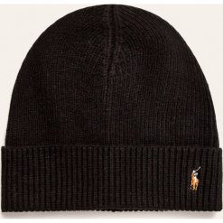 Polo Ralph Lauren - Czapka. Czarne czapki męskie Polo Ralph Lauren, na zimę, bez wzorów, z wełny. Za 259,90 zł.