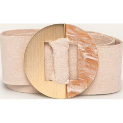 Answear - Pasek. Brązowe paski damskie ANSWEAR, w paski, z poliesteru. W wyprzedaży za 49,90 zł.