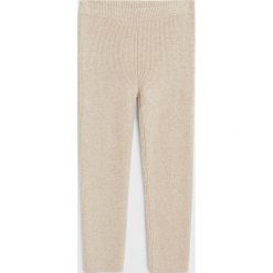 Mango Kids - Legginsy dziecięce Panpan 86-104 cm. Różowe spodnie dziewczęce Mango Kids, bez wzorów, z bawełny. Za 59,90 zł.