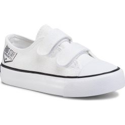 Trampki BIG STAR - FF374061 White. Białe trampki chłopięce BIG STAR, bez wzorów, z gumy, retro, na rzepy. Za 119,00 zł.