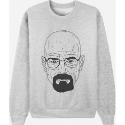 Bluza "Walter White" w kolorze jasnoszarym. Szare bluzy męskie Wooop, m, bez wzorów, z okrągłym kołnierzem, bez rękawów, bez kaptura. W wyprzedaży za 87,95 zł.