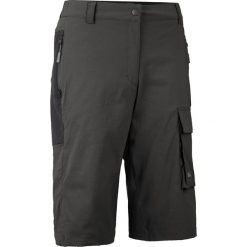 Bermudy funkcyjne trekkingowe, krótki rękaw bonprix czarno-szary. Czarne szorty damskie bonprix, bez wzorów. Za 129,99 zł.